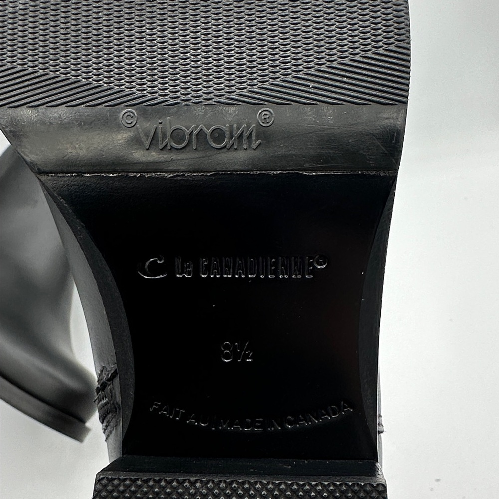 La Canadienne Pisa Black Leather Ankle Bootie Made In Canada Size 8.5 NWOB $498 - Picture 7 of 9